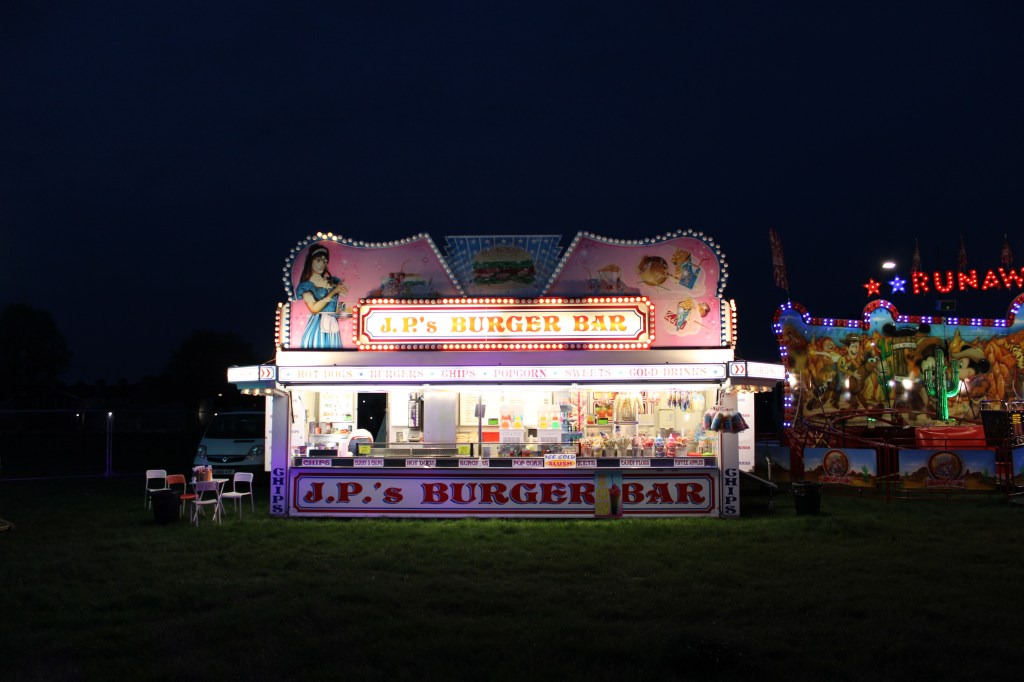 Food stall at the fair run by Stanley Thurston.