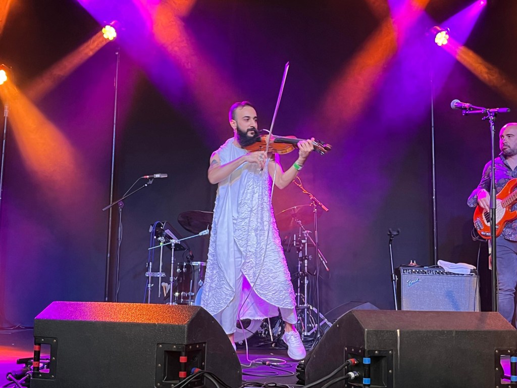Akram Abdulfattah, Palestinian-American artist at the 2024 Folk Festival